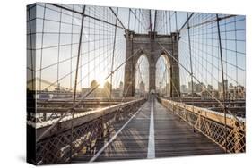 Brooklyn Bridge Sunrise-Alan Copson-Stretched Canvas