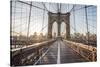 Brooklyn Bridge Sunrise-Alan Copson-Stretched Canvas