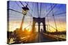 Brooklyn Bridge Sunset New York Manhattan Skyline NY NYC USA-holbox-Stretched Canvas