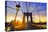 Brooklyn Bridge Sunset New York Manhattan Skyline NY NYC USA-holbox-Stretched Canvas