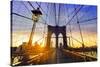 Brooklyn Bridge Sunset New York Manhattan Skyline NY NYC USA-holbox-Stretched Canvas