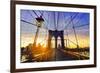 Brooklyn Bridge Sunset New York Manhattan Skyline NY NYC USA-holbox-Framed Photographic Print