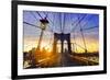 Brooklyn Bridge Sunset New York Manhattan Skyline NY NYC USA-holbox-Framed Photographic Print