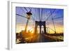 Brooklyn Bridge Sunset New York Manhattan Skyline NY NYC USA-holbox-Framed Photographic Print