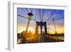 Brooklyn Bridge Sunset New York Manhattan Skyline NY NYC USA-holbox-Framed Photographic Print