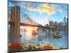 Brooklyn Bridge Sunset-Dominic Davison-Mounted Art Print