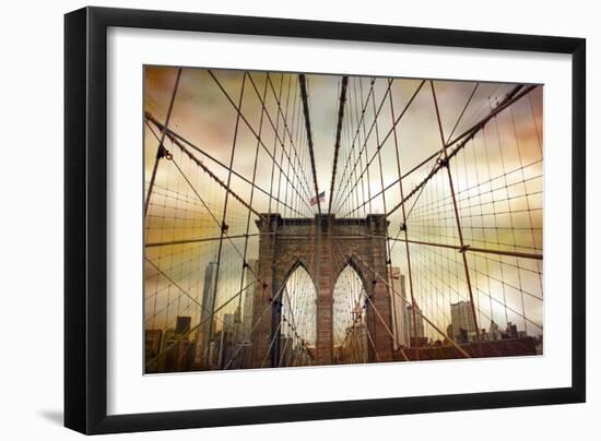 Brooklyn Bridge Sunset-Jessica Jenney-Framed Giclee Print