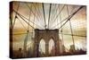 Brooklyn Bridge Sunset-Jessica Jenney-Stretched Canvas