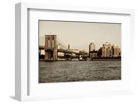 Brooklyn Bridge - The Watchtower - Manhattan - New York City - United States-Philippe Hugonnard-Framed Photographic Print