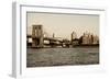 Brooklyn Bridge - The Watchtower - Manhattan - New York City - United States-Philippe Hugonnard-Framed Photographic Print