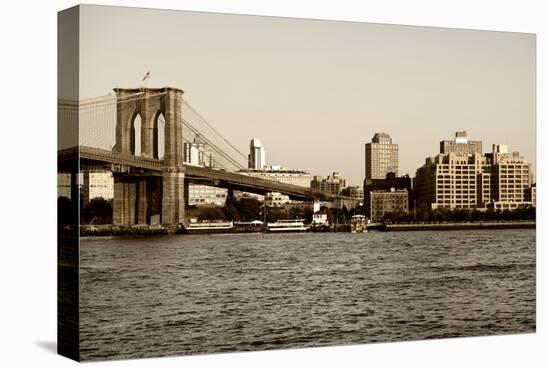 Brooklyn Bridge - The Watchtower - Manhattan - New York City - United States-Philippe Hugonnard-Stretched Canvas