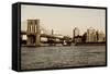 Brooklyn Bridge - The Watchtower - Manhattan - New York City - United States-Philippe Hugonnard-Framed Stretched Canvas