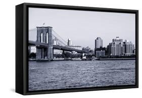 Brooklyn Bridge - The Watchtower - Manhattan - New York City - United States-Philippe Hugonnard-Framed Stretched Canvas