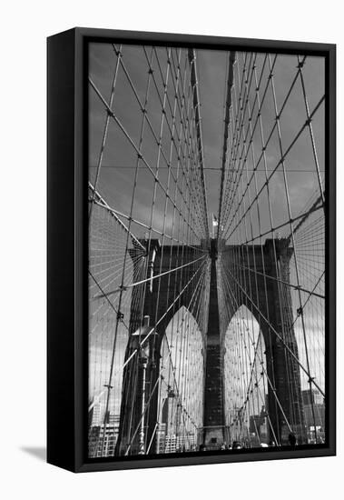 Brooklyn Bridge Tones-Jessica Jenney-Framed Stretched Canvas