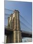 Brooklyn Bridge Tower and Lower Manhattan-Tom Grill-Mounted Photographic Print