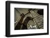 Brooklyn Bridge Tower-null-Framed Art Print