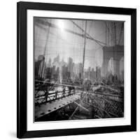 Brooklyn Bridge Triple-Evan Morris Cohen-Framed Photographic Print