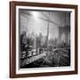 Brooklyn Bridge Triple-Evan Morris Cohen-Framed Photographic Print