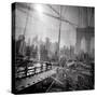 Brooklyn Bridge Triple-Evan Morris Cohen-Stretched Canvas