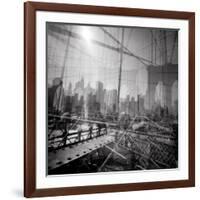 Brooklyn Bridge Triple-Evan Morris Cohen-Framed Photographic Print