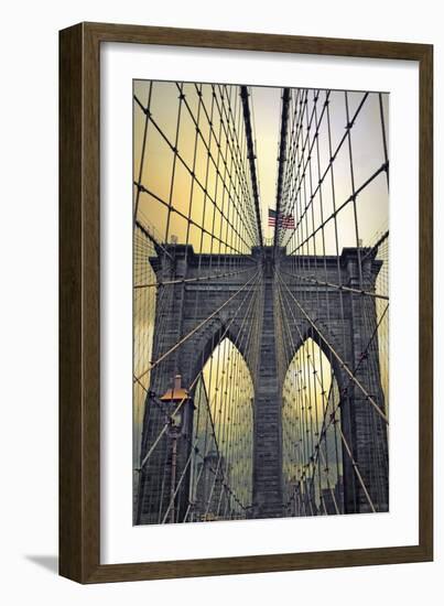 Brooklyn Bridge Twilight-Jessica Jenney-Framed Giclee Print