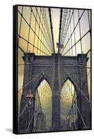 Brooklyn Bridge Twilight-Jessica Jenney-Framed Stretched Canvas