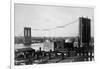 Brooklyn Bridge under Construction-null-Framed Photographic Print