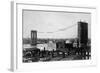 Brooklyn Bridge under Construction-null-Framed Photographic Print