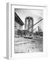 Brooklyn Bridge under Construction-null-Framed Photographic Print