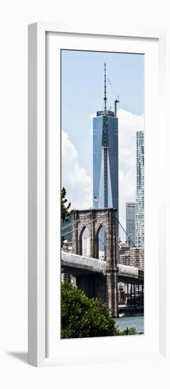 Brooklyn Bridge View and One World Trade Center, Fine Art Colors, Manhattan, NYC-Philippe Hugonnard-Framed Photographic Print