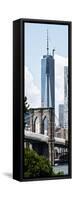 Brooklyn Bridge View and One World Trade Center, Fine Art Colors, Manhattan, NYC-Philippe Hugonnard-Framed Stretched Canvas