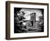 Brooklyn Bridge View of Brooklyn Park, B/W, Manhattan, New York, United States-Philippe Hugonnard-Framed Photographic Print