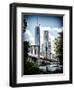 Brooklyn Bridge View with One World Trade Center, Vintique Colors, Manhattan, New York City, US-Philippe Hugonnard-Framed Photographic Print