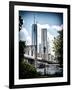 Brooklyn Bridge View with One World Trade Center, Vintique Colors, Manhattan, New York City, US-Philippe Hugonnard-Framed Photographic Print