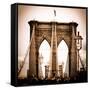 Brooklyn Bridge View-Philippe Hugonnard-Framed Stretched Canvas