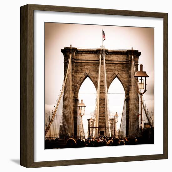 Brooklyn Bridge View-Philippe Hugonnard-Framed Photographic Print