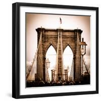 Brooklyn Bridge View-Philippe Hugonnard-Framed Photographic Print