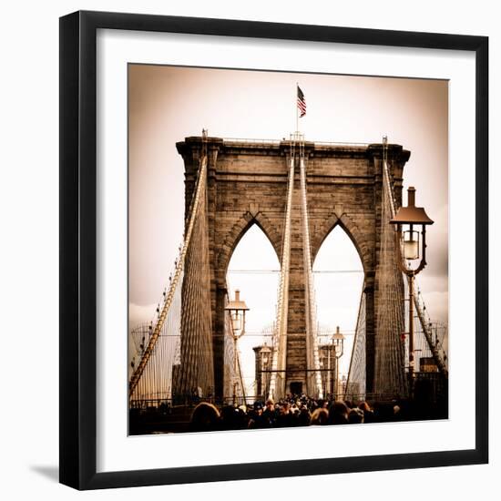 Brooklyn Bridge View-Philippe Hugonnard-Framed Photographic Print