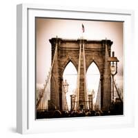 Brooklyn Bridge View-Philippe Hugonnard-Framed Photographic Print