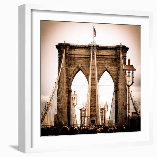 Brooklyn Bridge View-Philippe Hugonnard-Framed Photographic Print