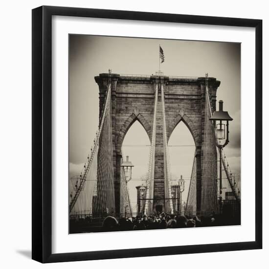 Brooklyn Bridge View-Philippe Hugonnard-Framed Photographic Print