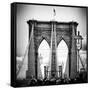 Brooklyn Bridge View-Philippe Hugonnard-Framed Stretched Canvas