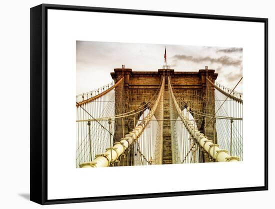 Brooklyn Bridge View-Philippe Hugonnard-Framed Stretched Canvas