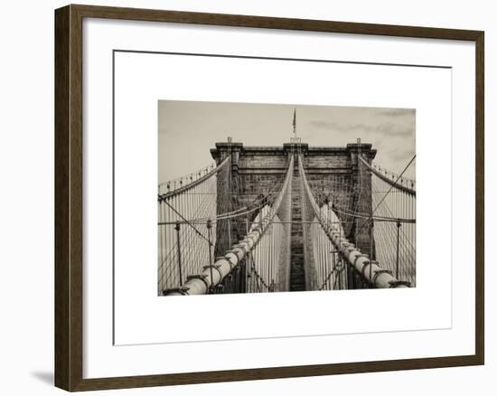 Brooklyn Bridge View-Philippe Hugonnard-Framed Art Print