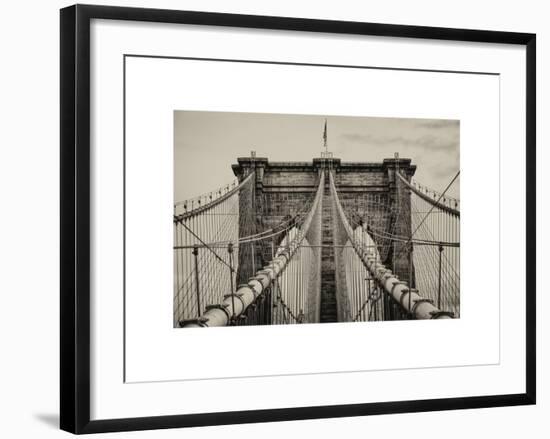 Brooklyn Bridge View-Philippe Hugonnard-Framed Art Print