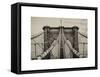 Brooklyn Bridge View-Philippe Hugonnard-Framed Stretched Canvas