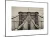 Brooklyn Bridge View-Philippe Hugonnard-Mounted Art Print