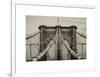 Brooklyn Bridge View-Philippe Hugonnard-Framed Art Print