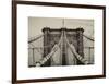 Brooklyn Bridge View-Philippe Hugonnard-Framed Art Print