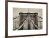 Brooklyn Bridge View-Philippe Hugonnard-Framed Art Print